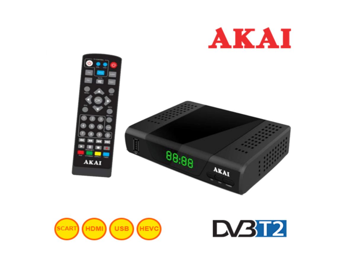 DECODER AKAI DVB-T2 HDMI/USB ZAP26510K-L