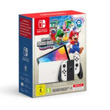 CONSOLE NINTENDO SWITCH OLED BLACK/WHITE + SUPER MARIO BROS WONDER 1